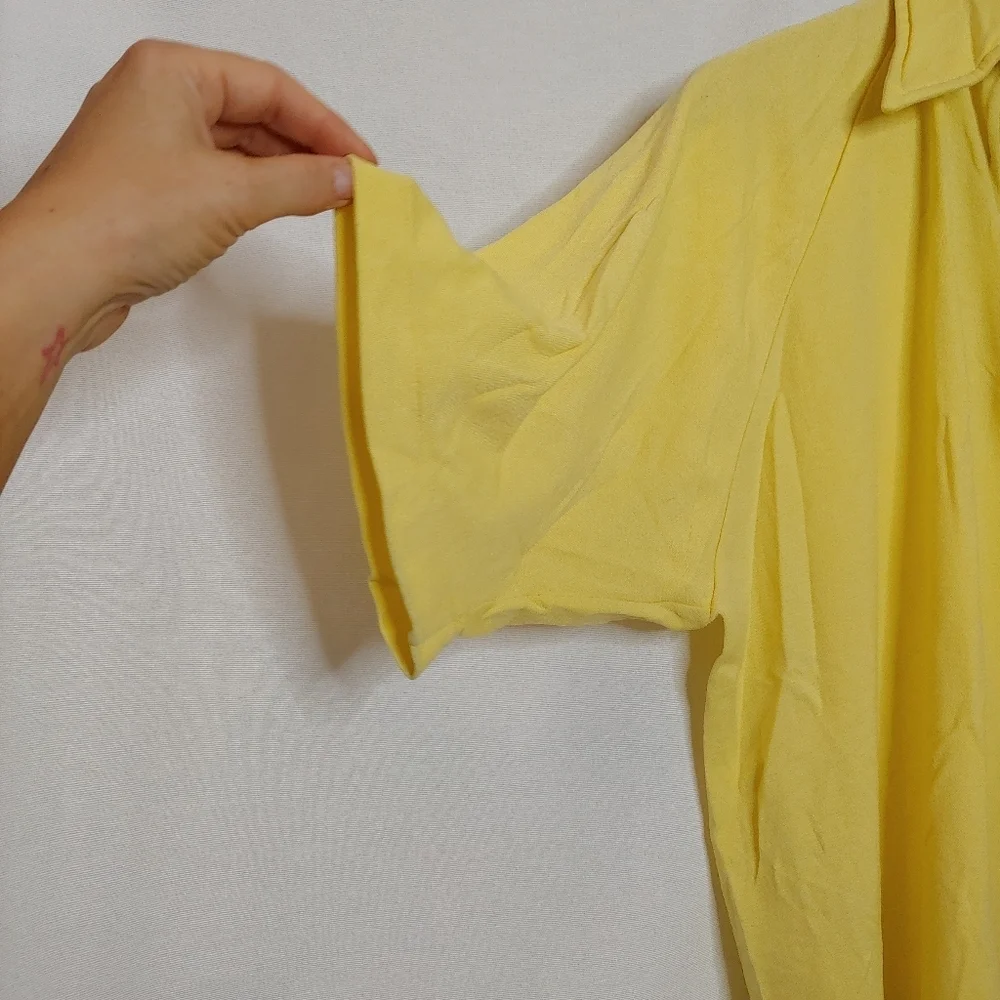 Vintage Champion University of Oregon Ducks Football Polo Shirt Yellow 60s 70s L - Picture 7 of 11